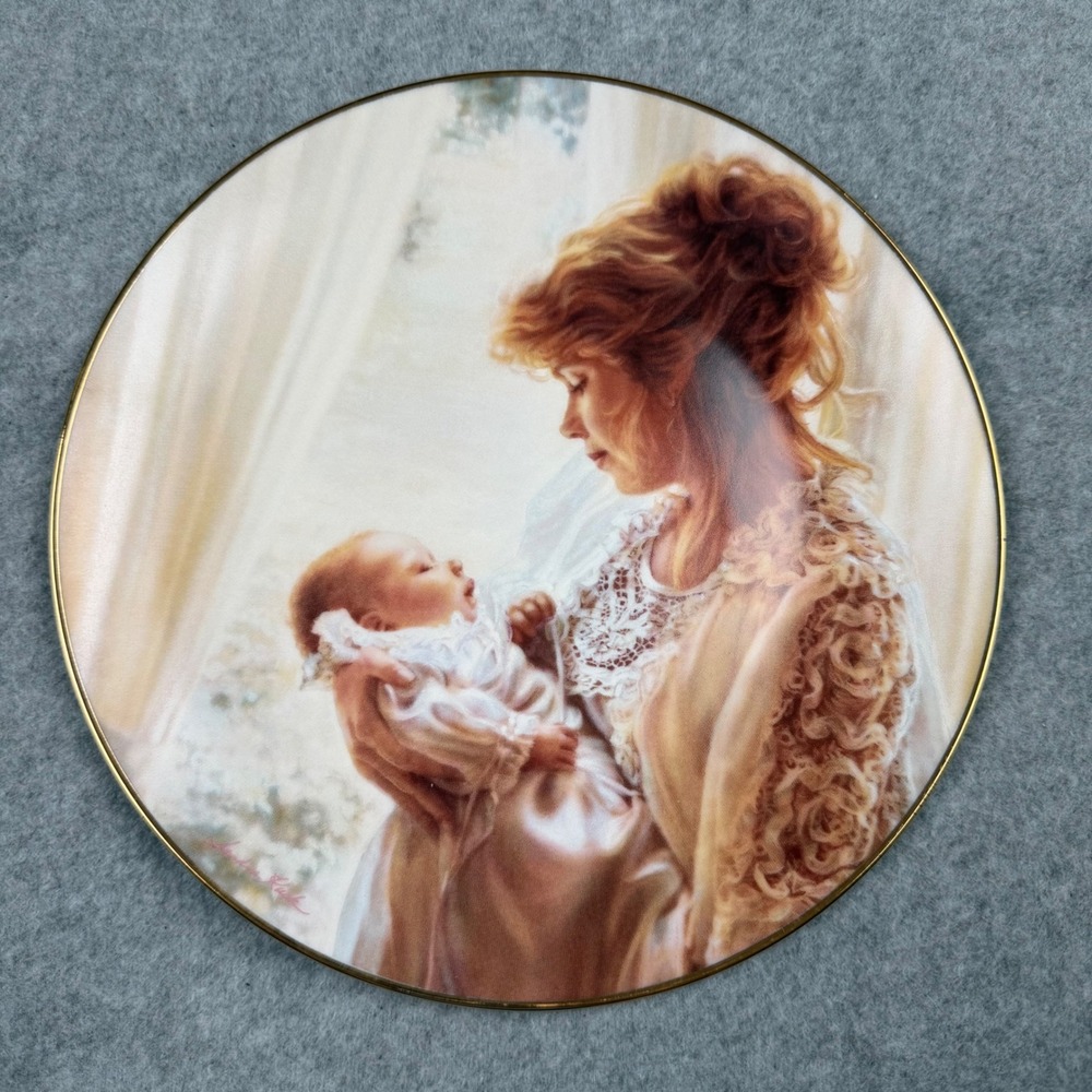 Sandra Kuck Reco Gods Gift Collector Plate 1995 Mother Child No 447 with COA